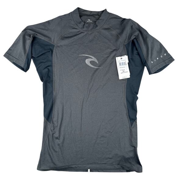 Rip Curl Swimwear UV Tee Performance Fit Mens Large Short Sleeve Black - Picture 1 of 7